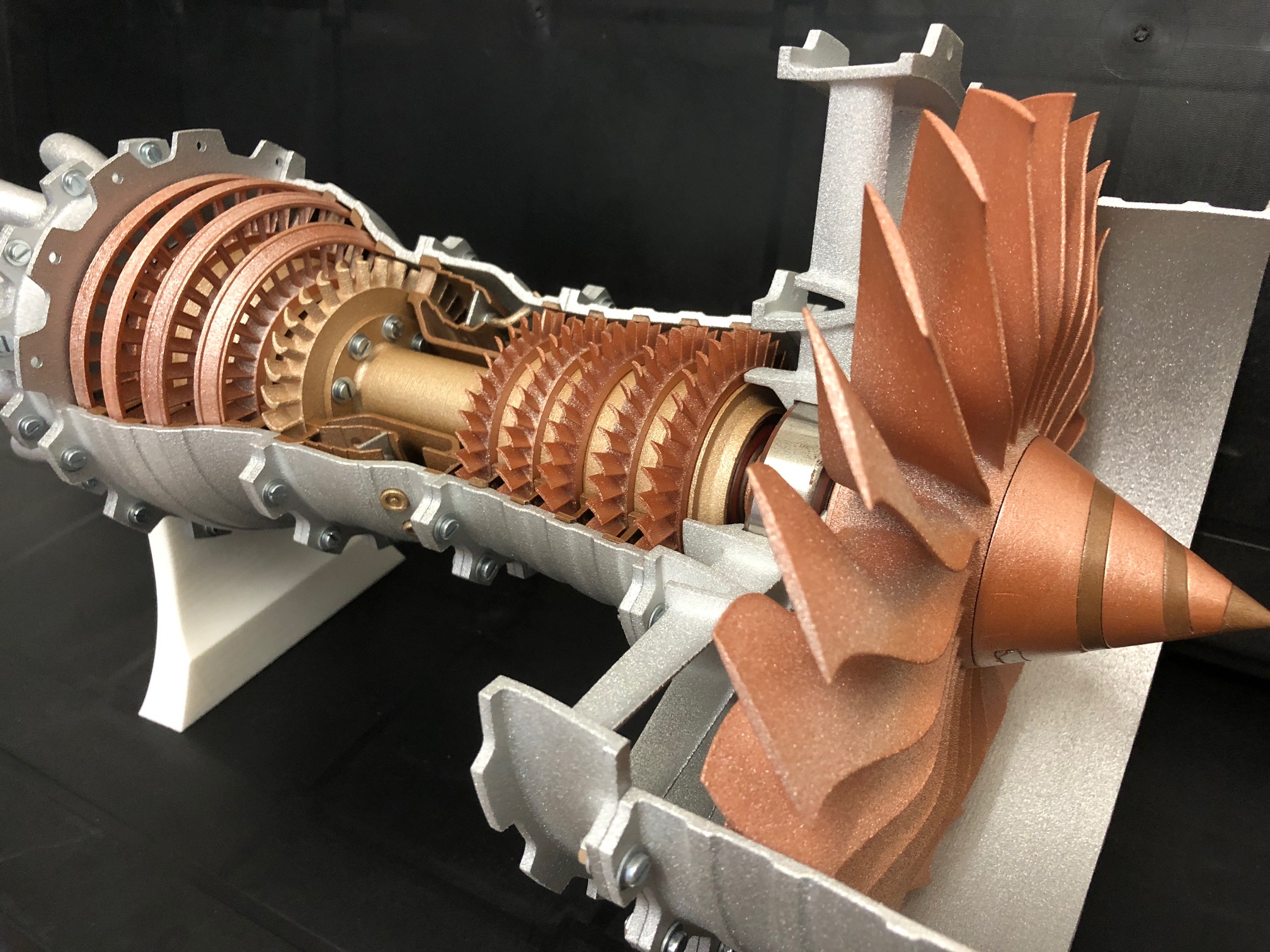 Maquette d'une turbine d'avion